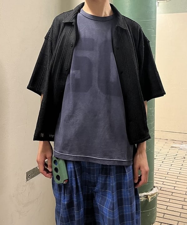BANさんの「BEAMS WOMEN｜ショート メッシュ オープンカラーシャツ【ワイドショートフィット】」を使ったコーディネート