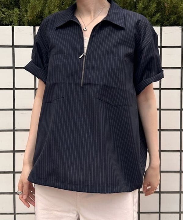 なるみさんの「TW ハーフジップ シャツ【ワイドフィット】」を使ったコーディネート