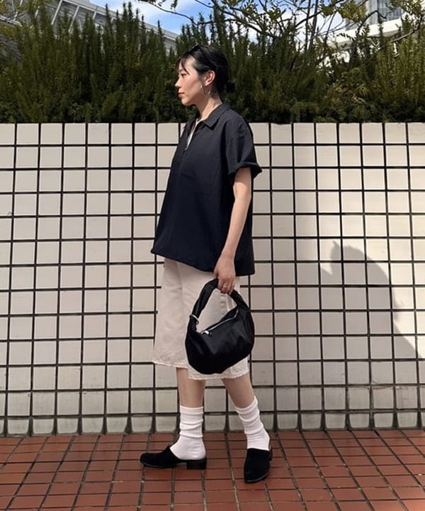 なるみさんの「TW ハーフジップ シャツ【ワイドフィット】」を使ったコーディネート