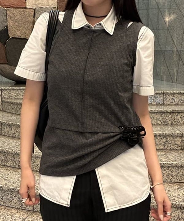 amiriさんの「BEAMS WOMEN｜レザーラップ ミュール」を使ったコーディネート