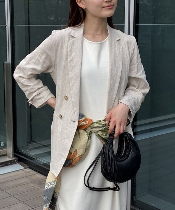 asamiさんの「BEAMS WOMEN｜ダブルブレスト リネン ジャケット」を使ったコーディネート