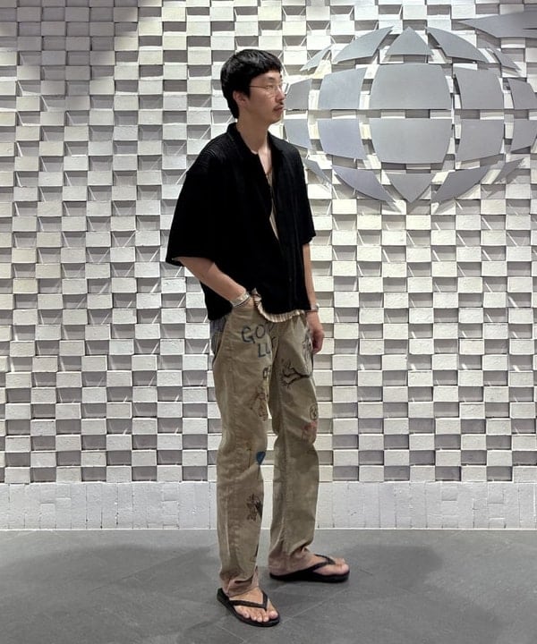 rogiさんの「BEAMS WOMEN｜ショート メッシュ オープンカラーシャツ【ワイドショートフィット】」を使ったコーディネート