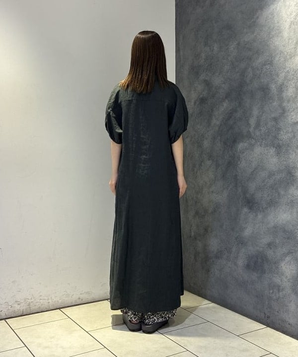 菜月さんの「BEAMS WOMEN｜【別注】TICCA / リネン バルーンスリーブ ワンピース」を使ったコーディネート