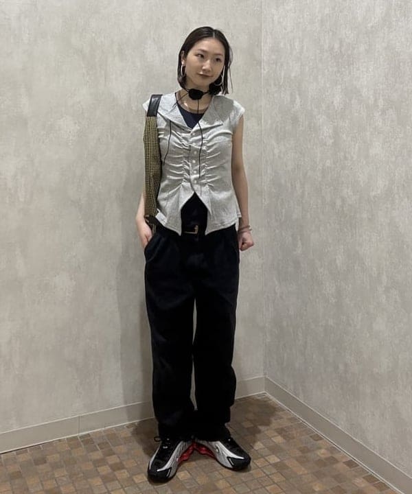 ayca!さんの「BEAMS WOMEN｜チェック トライアングル バッグ」を使ったコーディネート