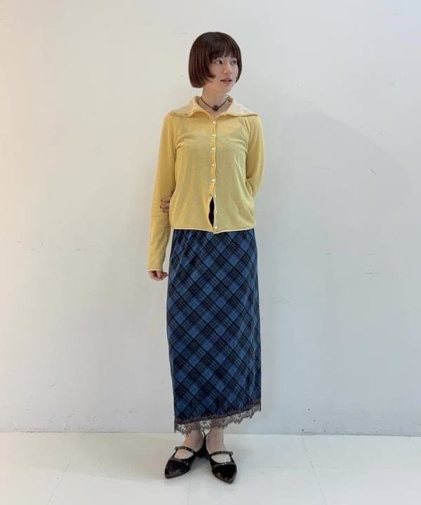 Hazukiさんの「BEAMS WOMEN｜シアー レイヤー タートル カーディガン」を使ったコーディネート