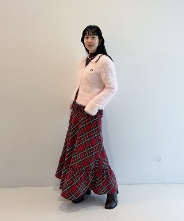マツド ユメカさんの「BEAMS WOMEN｜リブ ハイ ネック ニット」を使ったコーディネート