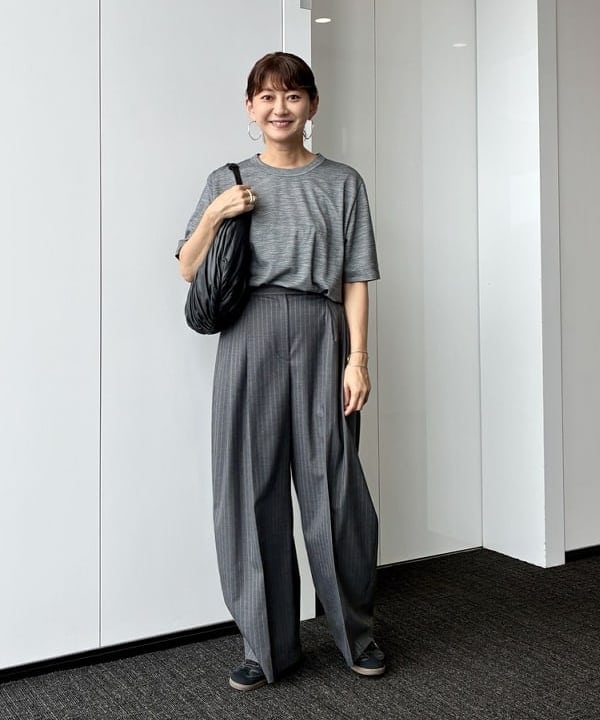 桑原 ふみさんの「BEAMS WOMEN｜エディター東原妙子 &times; Demi-Luxe BEAMS / ウォッシャブルウール ジレ」を使ったコーディネート