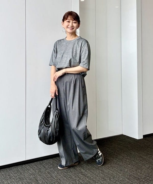 桑原 ふみさんの「BEAMS WOMEN｜エディター東原妙子 &times; Demi-Luxe BEAMS / ウォッシャブルウール ジレ」を使ったコーディネート
