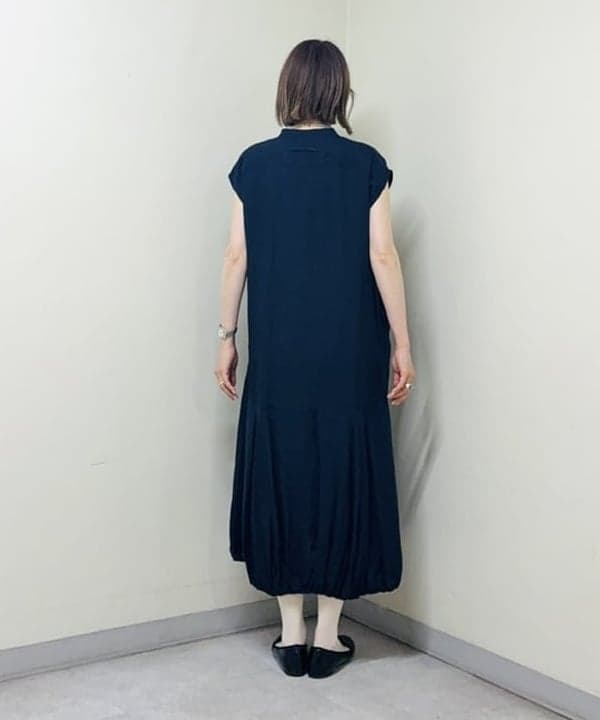 岩沢 珠代さんの「BEAMS WOMEN｜TICCA / リネン フレンチスリーブ バルーン ワンピース」を使ったコーディネート