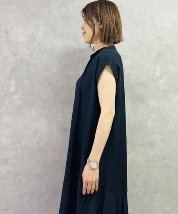 岩沢 珠代さんの「BEAMS WOMEN｜TICCA / リネン フレンチスリーブ バルーン ワンピース」を使ったコーディネート
