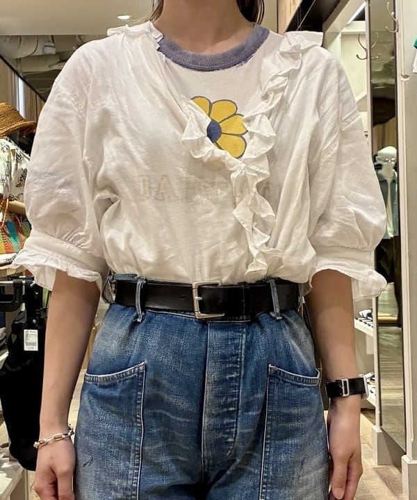 たぐみさんの「BEAMS WOMEN｜【別注】BUZZ RICKSON'S / USN デニム トラウザーズ」を使ったコーディネート