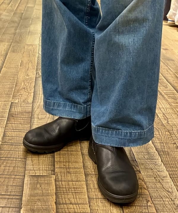 たぐみさんの「BEAMS WOMEN｜【別注】BUZZ RICKSON'S / USN デニム トラウザーズ」を使ったコーディネート