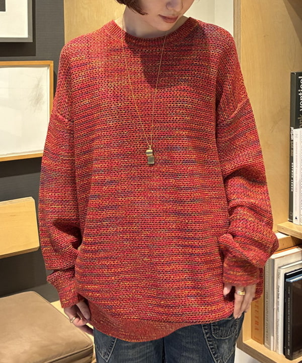 Hazukiさんの「BEAMS WOMEN｜7ゲージ メッシュ クルーネックニット」を使ったコーディネート