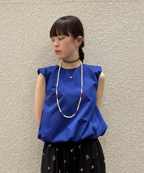 りかちょび/岸本梨佳さんの「BEAMS WOMEN｜ラッカーパール ロング ネックレス」を使ったコーディネート