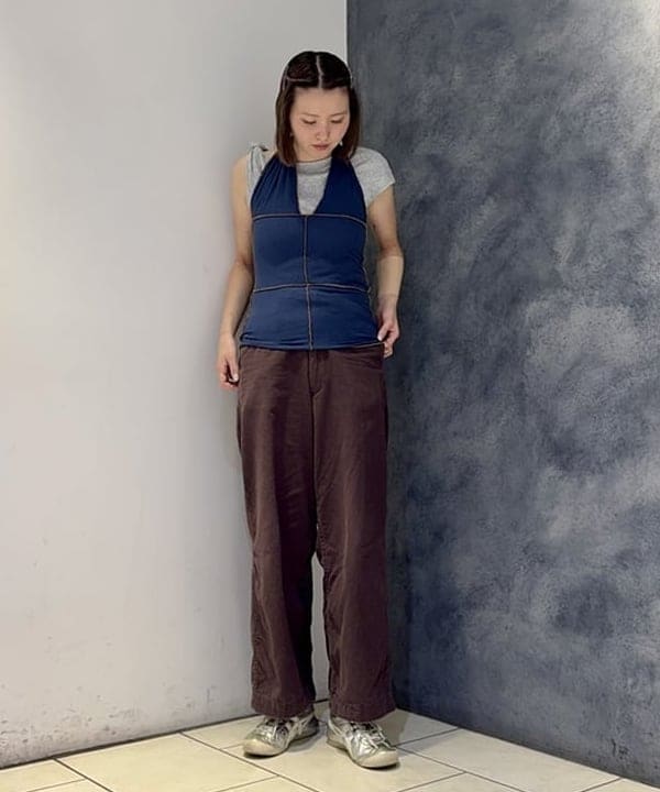 reinaさんの「BEAMS WOMEN｜アシンメトリー オフショルダー Tシャツ」を使ったコーディネート