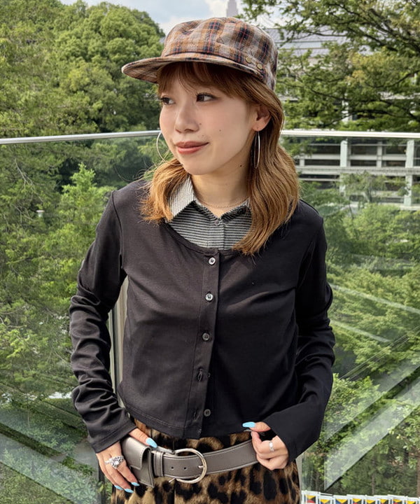 まゆちゃんさんの「BEAMS WOMEN｜ミリタリー リブ ロング」を使ったコーディネート