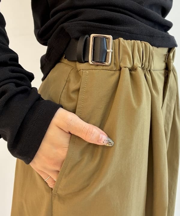 ササキさんの「BEAMS WOMEN｜サイド ベルト ワイド パンツ」を使ったコーディネート