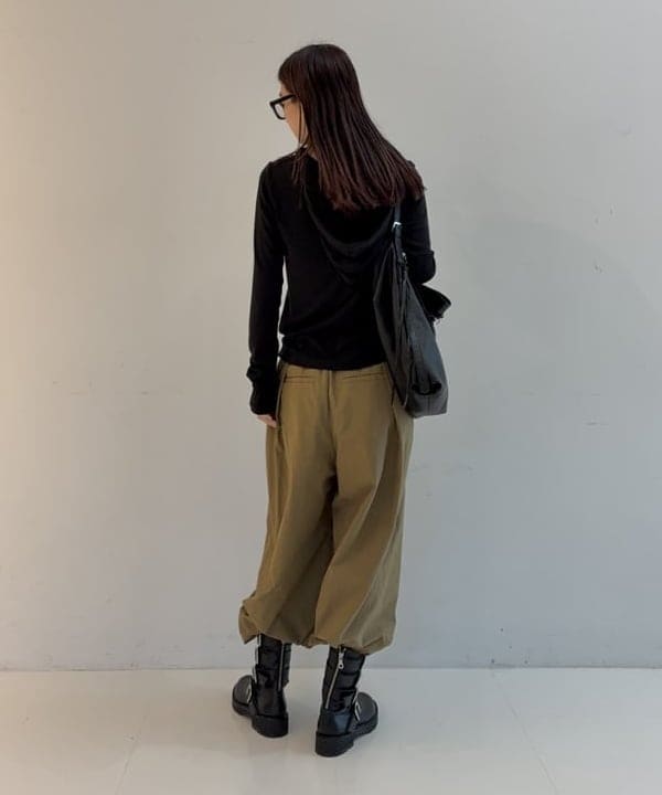 ササキさんの「BEAMS WOMEN｜サイド ベルト ワイド パンツ」を使ったコーディネート