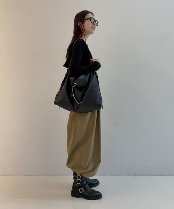 ササキさんの「BEAMS WOMEN｜サイド ベルト ワイド パンツ」を使ったコーディネート