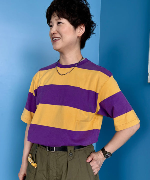 木村 梨香さんの「BEAMS WOMEN｜【別注】WAREHOUSE & CO. / ボーダー Tシャツ」を使ったコーディネート