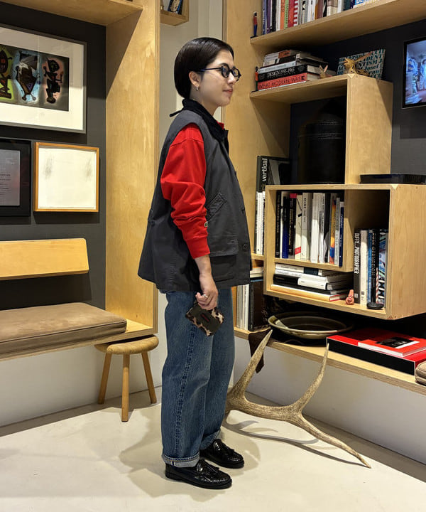 吉野 多恵さんの「BEAMS WOMEN｜ハンティング ベスト」を使ったコーディネート