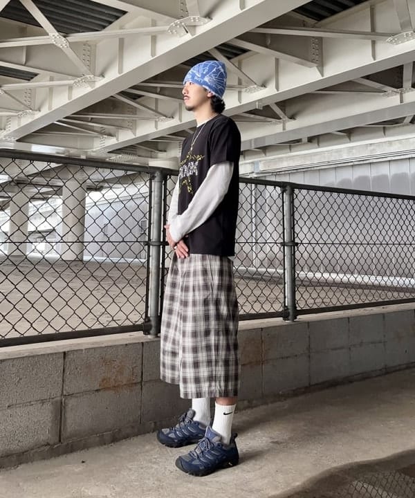 Gazziさんの「BEAMS WOMEN｜タータンチェック ショートパンツ【ワイドストレートフィット】」を使ったコーディネート