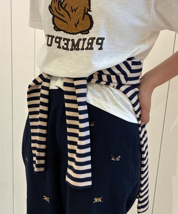 アベアミさんの「BEAMS WOMEN｜ボーイ ドッグ Tシャツ」を使ったコーディネート