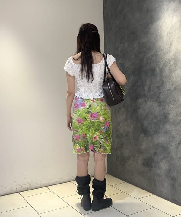 ハルカさんの「BEAMS WOMEN｜レース パフスリーブ ビスチェ」を使ったコーディネート