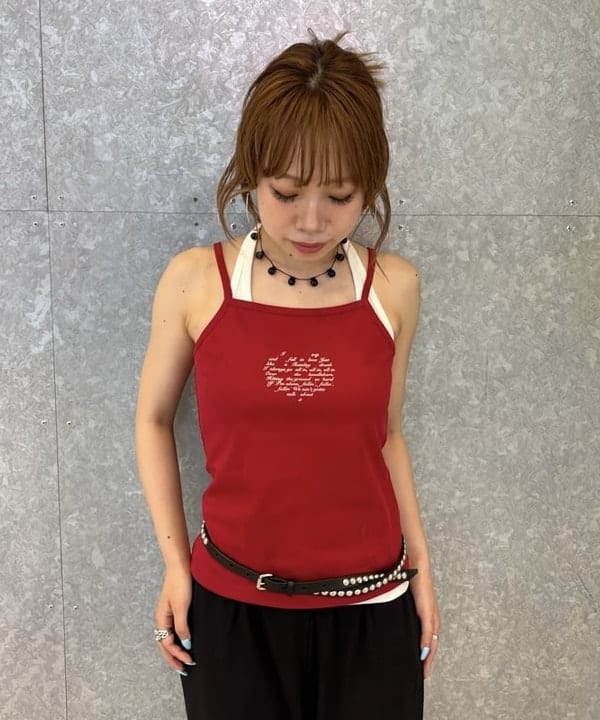 まゆちゃんさんの「BEAMS WOMEN｜JENNIE / Logo Camisole」を使ったコーディネート