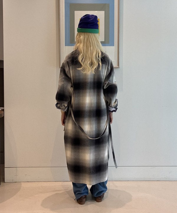 MATSUMOTO AMIさんの「BEAMS WOMEN｜ビッグ チェック ワンピース」を使ったコーディネート