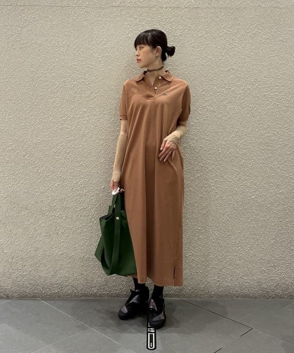 りかちょび/岸本梨佳さんの「【別注】LACOSTE / ポロ ワンピース」を使ったコーディネート