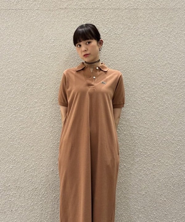 りかちょび/岸本梨佳さんの「【別注】LACOSTE / ポロ ワンピース」を使ったコーディネート