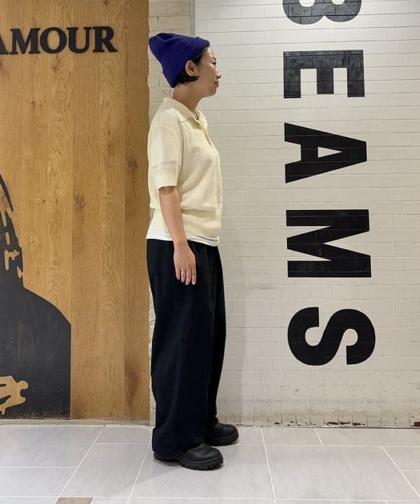つぼさんの「BEAMS WOMEN｜オープン ワーク ポロ」を使ったコーディネート