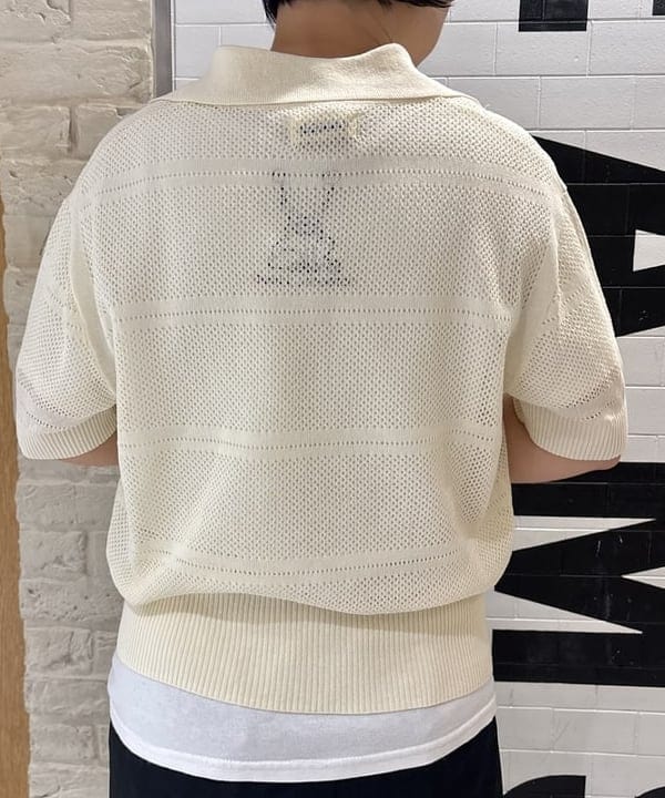 つぼさんの「BEAMS WOMEN｜オープン ワーク ポロ」を使ったコーディネート