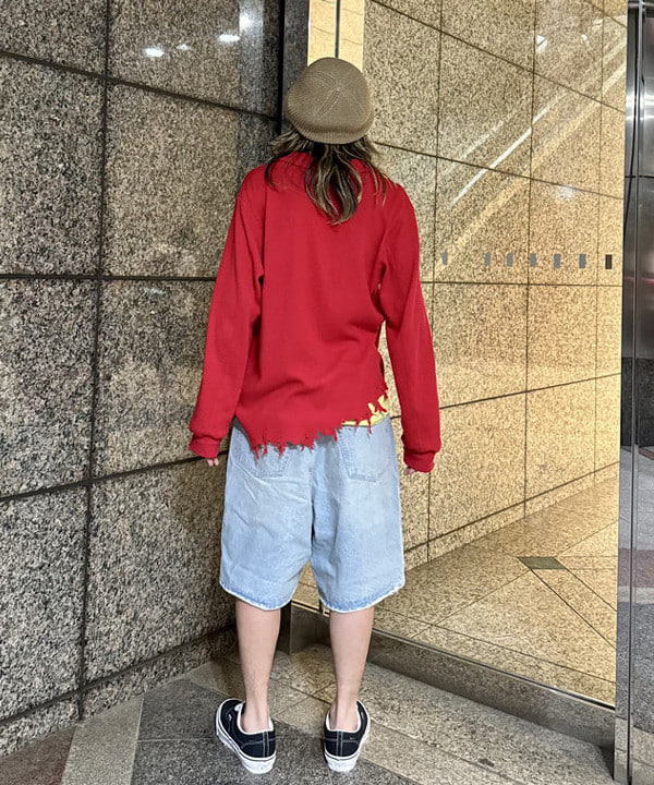 Ryohei Takataさんの「BEAMS WOMEN｜ダメージ デニムショートパンツ【ワイドストレートフィット】」を使ったコーディネート