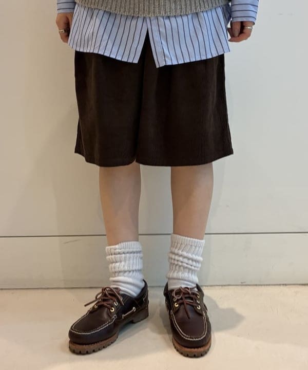 にしだてさんの「BEAMS WOMEN｜バックトゥフロント アラン ベスト」を使ったコーディネート