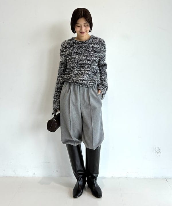 NATSUKIさんの「BEAMS WOMEN｜2WAY メランジ ニット」を使ったコーディネート
