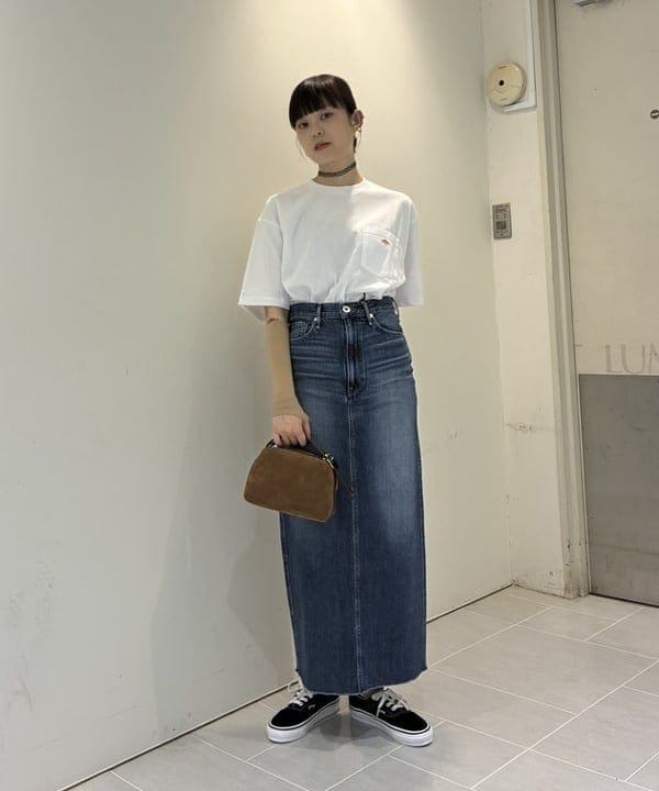りかちょび/岸本梨佳さんの「BEAMS｜DANTON / POCKET T-shirt｜定番｜シンプルデザイン｜ロゴ」を使ったコーディネート