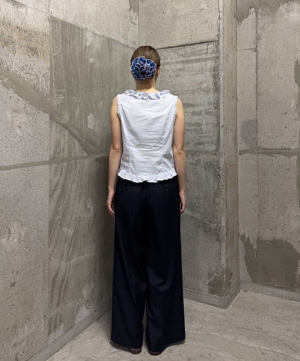 reinaさんの「BEAMS WOMEN｜ピンストライプ ワイド イージー パンツ」を使ったコーディネート