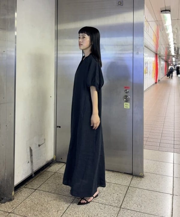 野村 美紅さんの「BEAMS WOMEN｜【別注】TICCA / リネン バルーンスリーブ ワンピース」を使ったコーディネート
