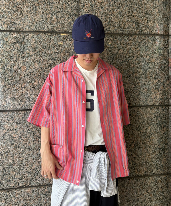 深澤 琥太郎さんの「BEAMS WOMEN｜マルチ ストライプ オープンカラーシャツ【ワイドフィット】」を使ったコーディネート