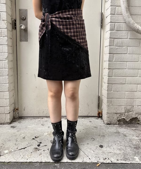 まゆちゃんさんの「BEAMS WOMEN｜クラシック ベロア ミニ ワンピース」を使ったコーディネート