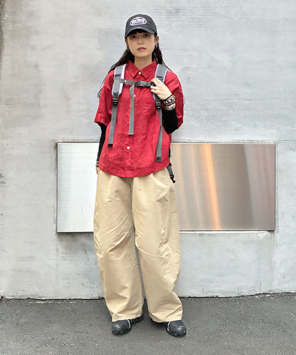りかちょび/岸本梨佳さんの「リネン ソリッド ショートスリーブ ＜イージーケア＞」を使ったコーディネート