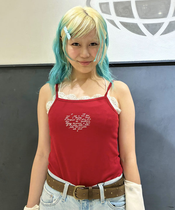 はっとりさんの「BEAMS WOMEN｜JENNIE / Logo Camisole」を使ったコーディネート