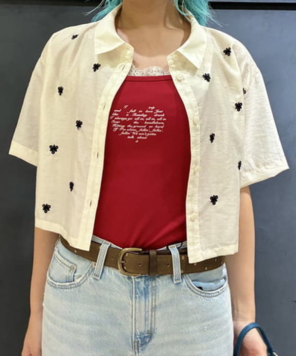 はっとりさんの「BEAMS WOMEN｜JENNIE / Logo Camisole」を使ったコーディネート