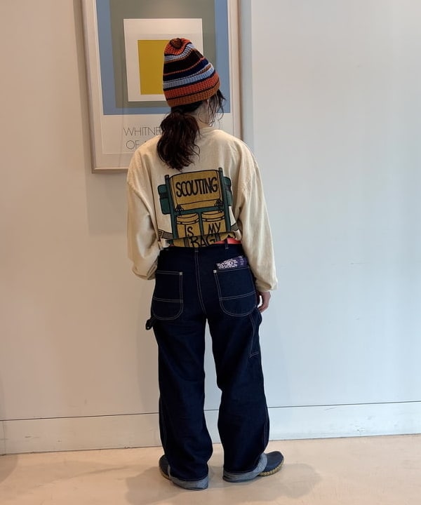 アベアミさんの「BEAMS WOMEN｜12オンス デニム ペインター パンツ」を使ったコーディネート