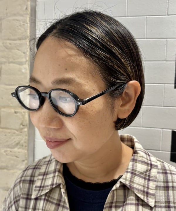 つぼさんの「BEAMS WOMEN｜ボーイ チェック ショートスリーブ」を使ったコーディネート