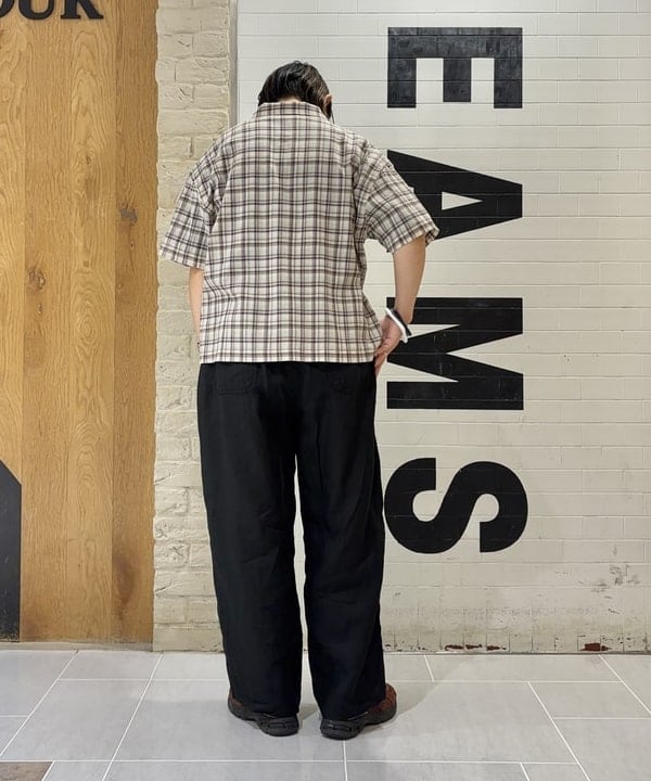 つぼさんの「BEAMS WOMEN｜ボーイ チェック ショートスリーブ」を使ったコーディネート
