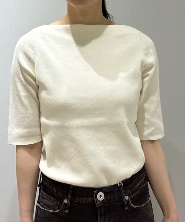OSUMIさんの「BEAMS WOMEN｜シンプル ボートネック ニット .M」を使ったコーディネート