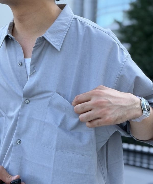 BAKU(東江 漠)さんの「BEAMS WOMEN｜ソリッド TR ハーフスリーブ シャツ」を使ったコーディネート